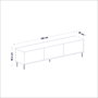 Hanah Home Mueble de TV Travertino y Oro